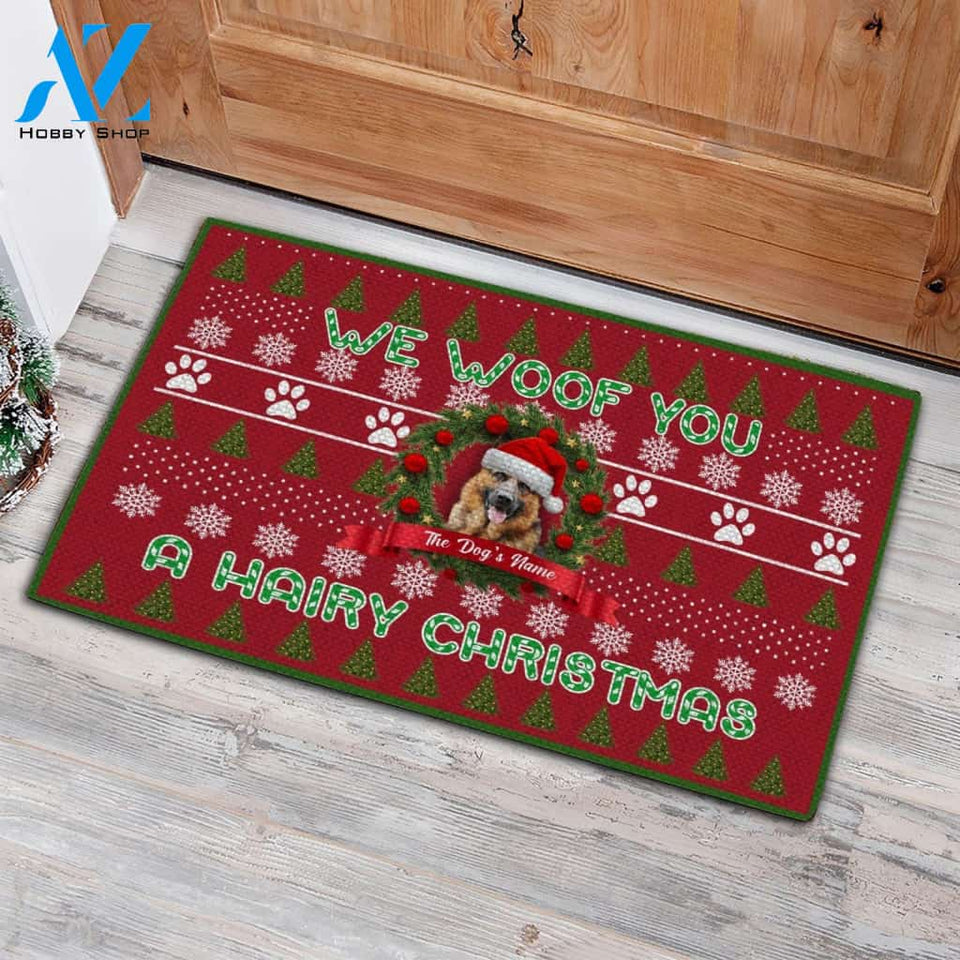 German Shepherd Woof You A Harry Christmas Doormat - Welcome Mat - Home Decor - Christmas Gifts