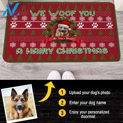 German Shepherd Woof You A Harry Christmas Doormat - Welcome Mat - Home Decor - Christmas Gifts