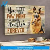 German shepherd - You left your paw print - Landscape Canvas Prints - Wall Art