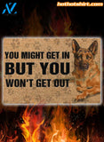 German Shepherd you might get in but you won’t get out doormat