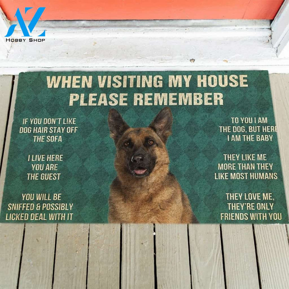 German Shepherd's Rules Doormat
