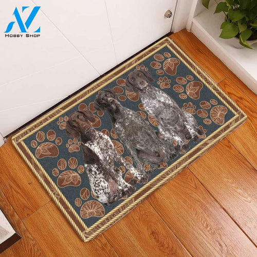 German Shorthaired Pointer Flower Paw Doormat
