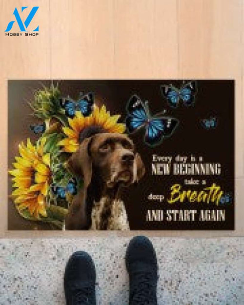 German Shorthaired Pointer New Beginning And Start Again Doormat