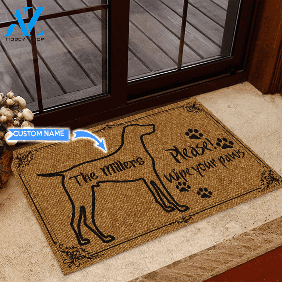 German Shorthaired Pointers Wipe your paws Custom Doormat | Welcome Mat | House Warming Gift
