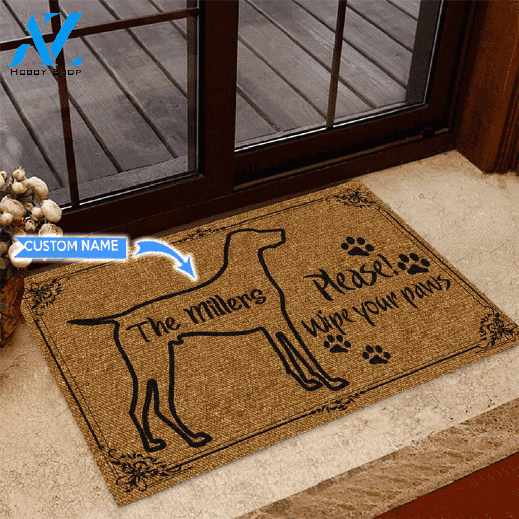 German Shorthaired Pointers Wipe your paws Custom Doormat | Welcome Mat | House Warming Gift