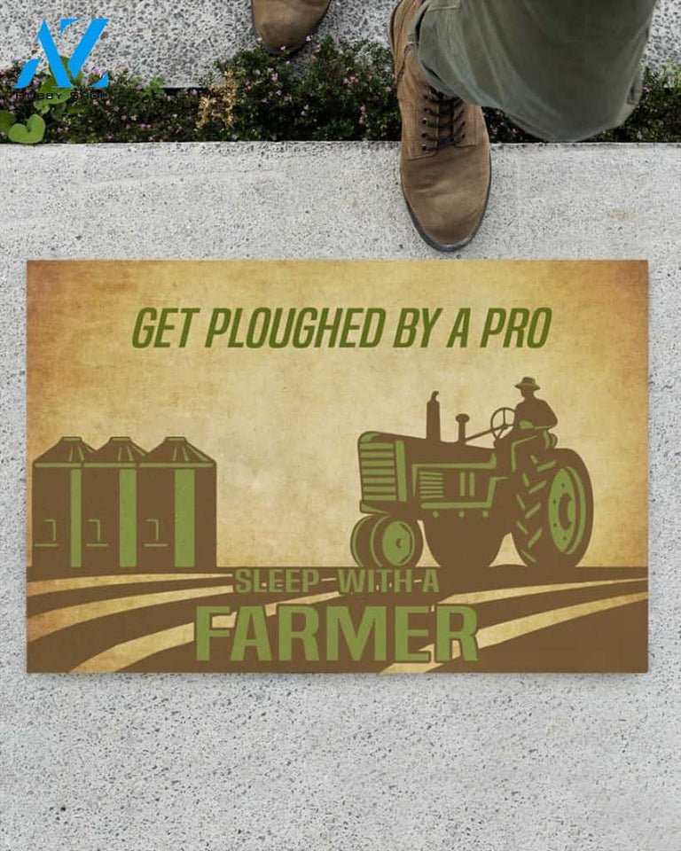 Get Ploughed By A Pro Sleep With A Farmer Funny Doormat Gift For Farmer Birthday Gift Home Decor Warm House Gift Welcome Mat
