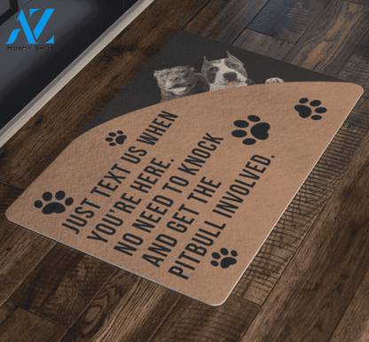 Get The Pitbull Involved Doormat | Welcome Mat | House Warming Gift