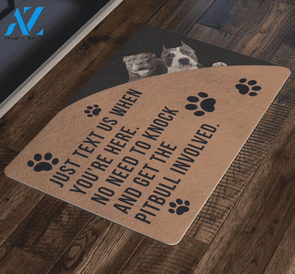 Get The Pitbull Involved Doormat | Welcome Mat | House Warming Gift