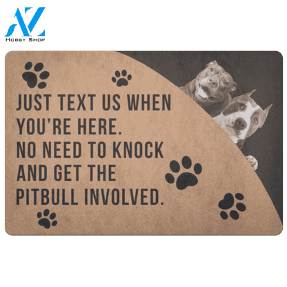 Get The Pitbull Involved Doormat | Welcome Mat | House Warming Gift