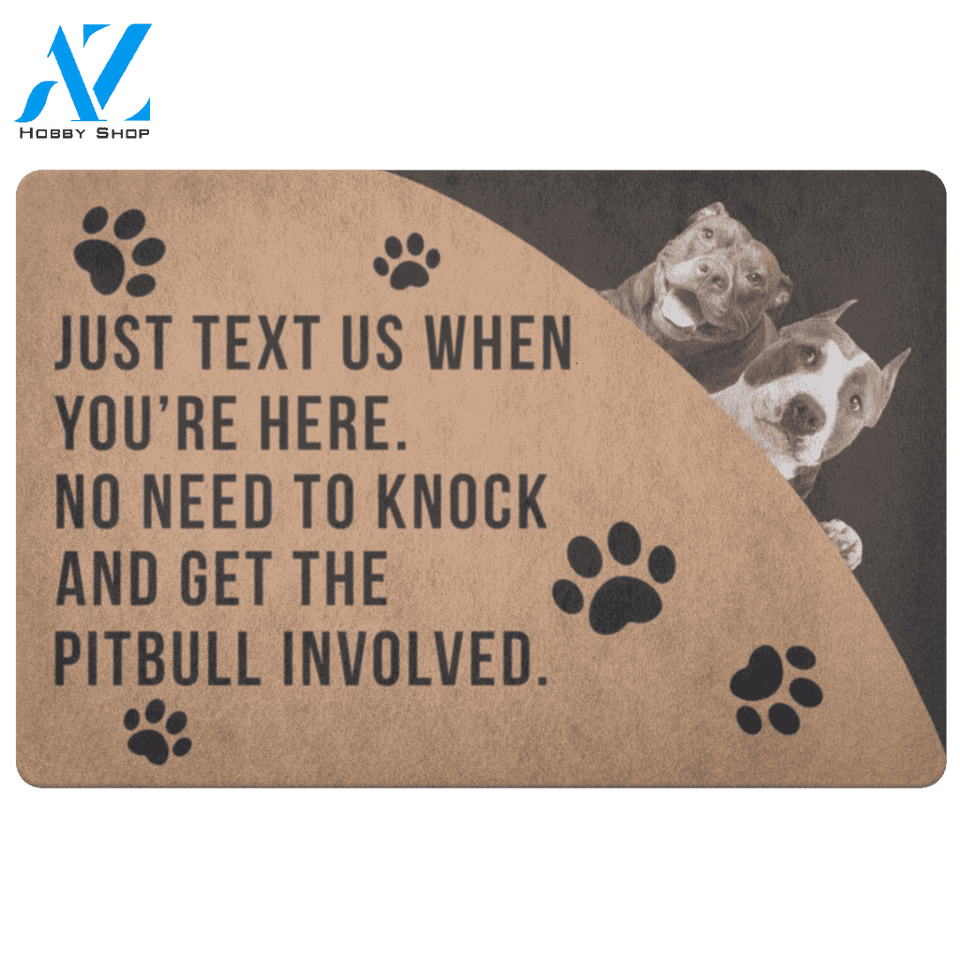 Get The Pitbull Involved Doormat | Welcome Mat | House Warming Gift