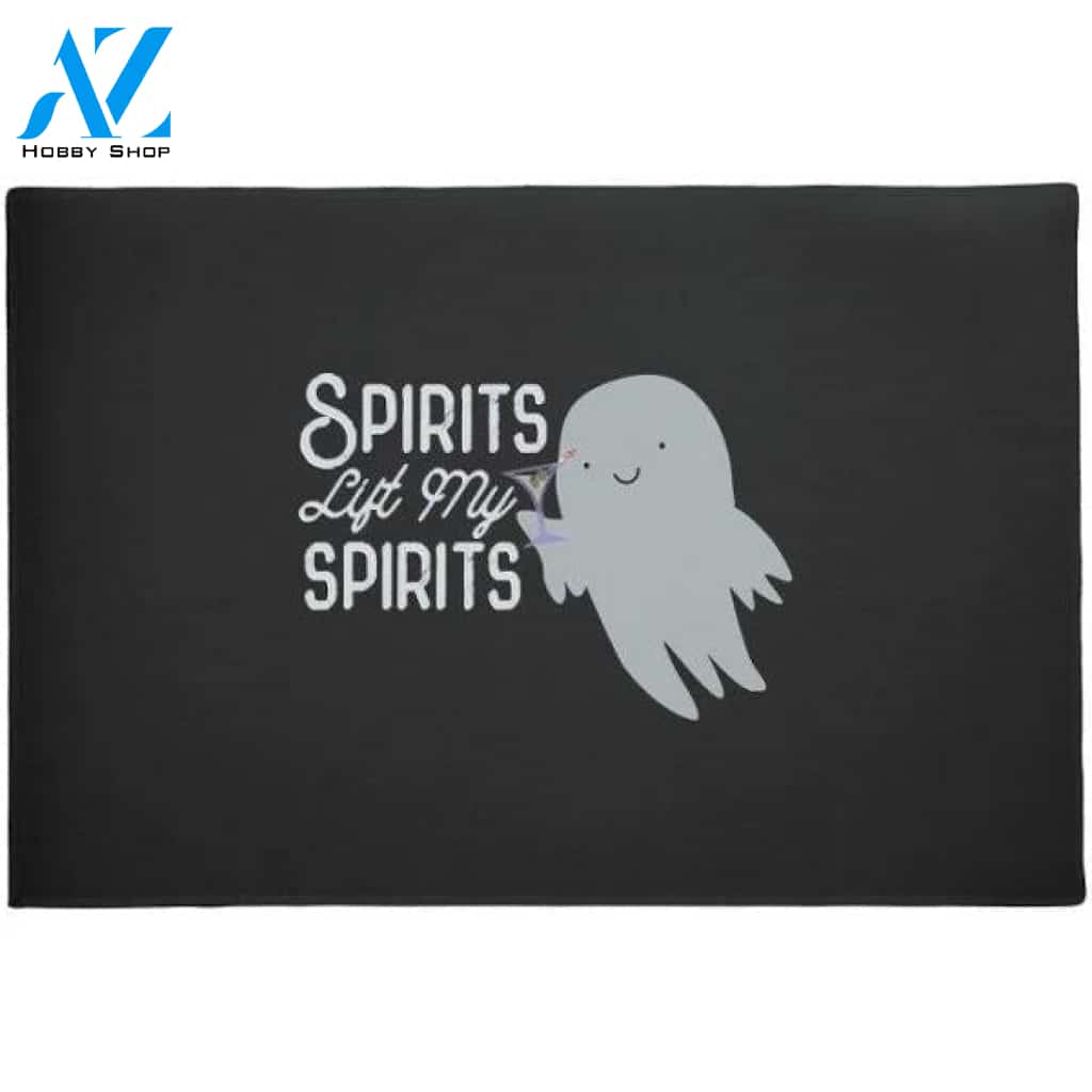 Ghost Bartender Spirits Lift My Spirits Doormat Welcome Mat House Warming Gift Home Decor Funny Doormat Gift Idea