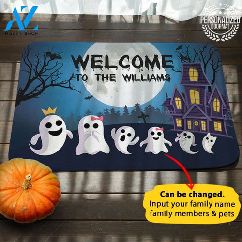 Ghost Family Personalized Doormat