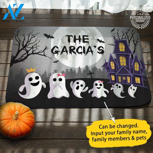 Ghost Family Personalized Doormat
