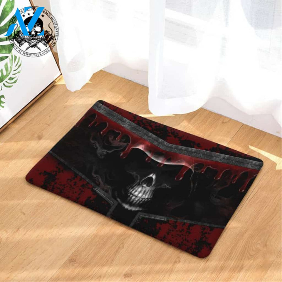 Ghost Inside Skull Doormat