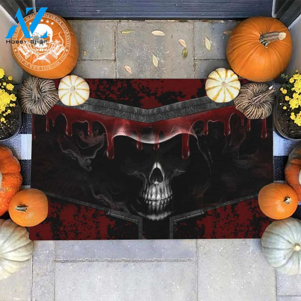 Ghost Inside Skull Doormat