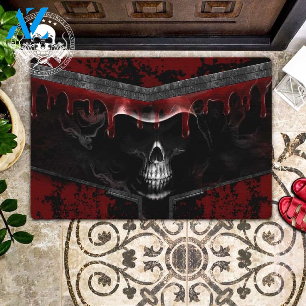 Ghost Inside Skull Doormat