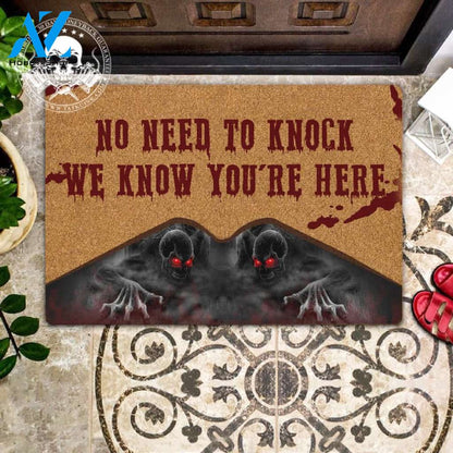 Ghost No Need To Knock Skull Doormat