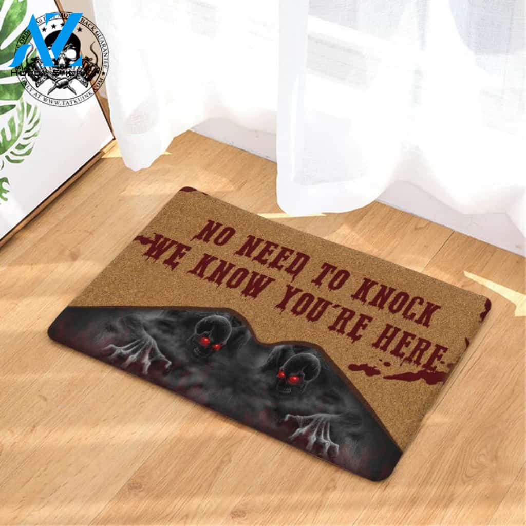 Ghost No Need To Knock Skull Doormat