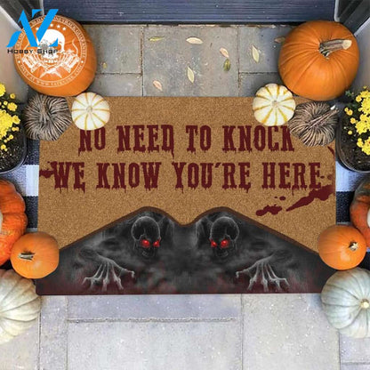 Ghost No Need To Knock Skull Doormat