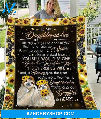 Gift Blanket For Daughter-In Law In Heart