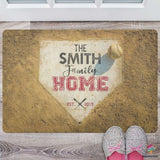 Gift For Baseball Lover Home Baseball Ground Stadium Personalized Non-Slip Rubber Backing Doormat Or Coir Doormat HG