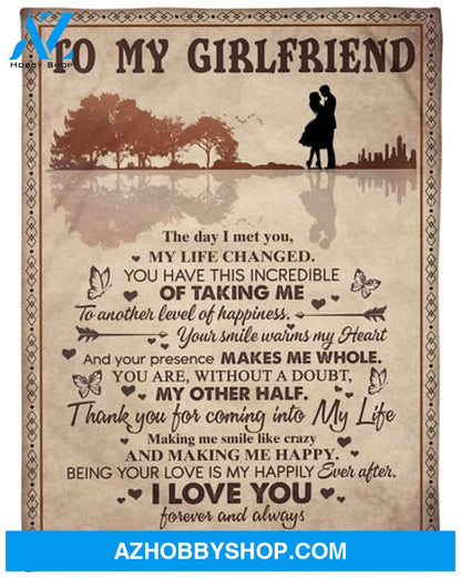 Gift For Boyfriend Blanket, To My Girlfriend I Love You So Much Guitar - Love From Boyfriend
