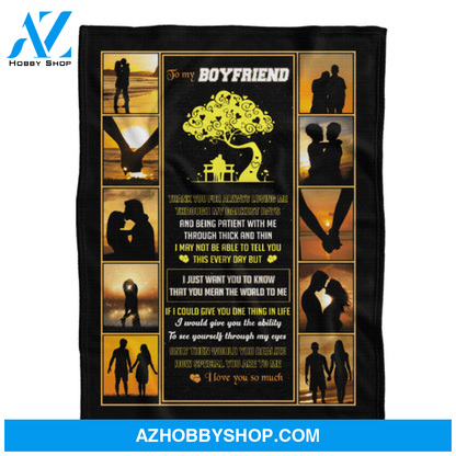 Gift For Boyfriend Blanket, To My Boyfriend I Love You So Much