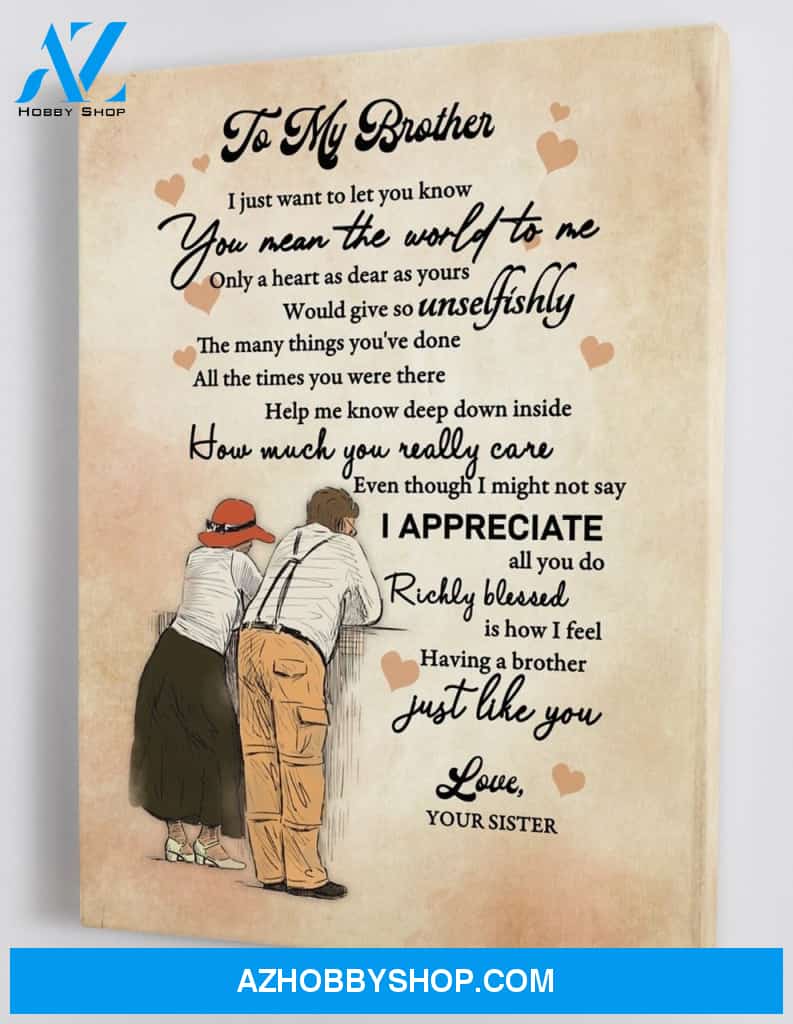 Gift For Brother From Sister - Framed Canvas SB001