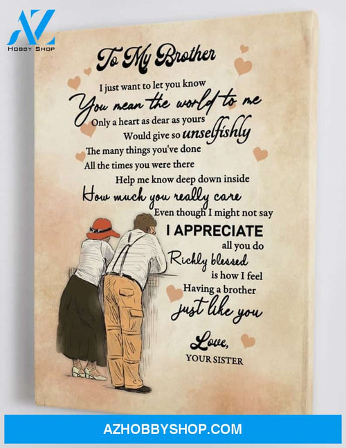 Gift For Brother From Sister - Framed Canvas SB001