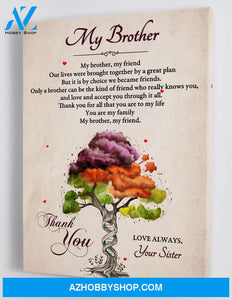 Gift For Brother - From Sister - Framed Canvas SB002