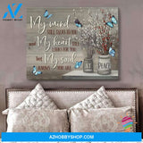 Gift For Butterfly Lover My Mind Butterfly Wall Art Canvas