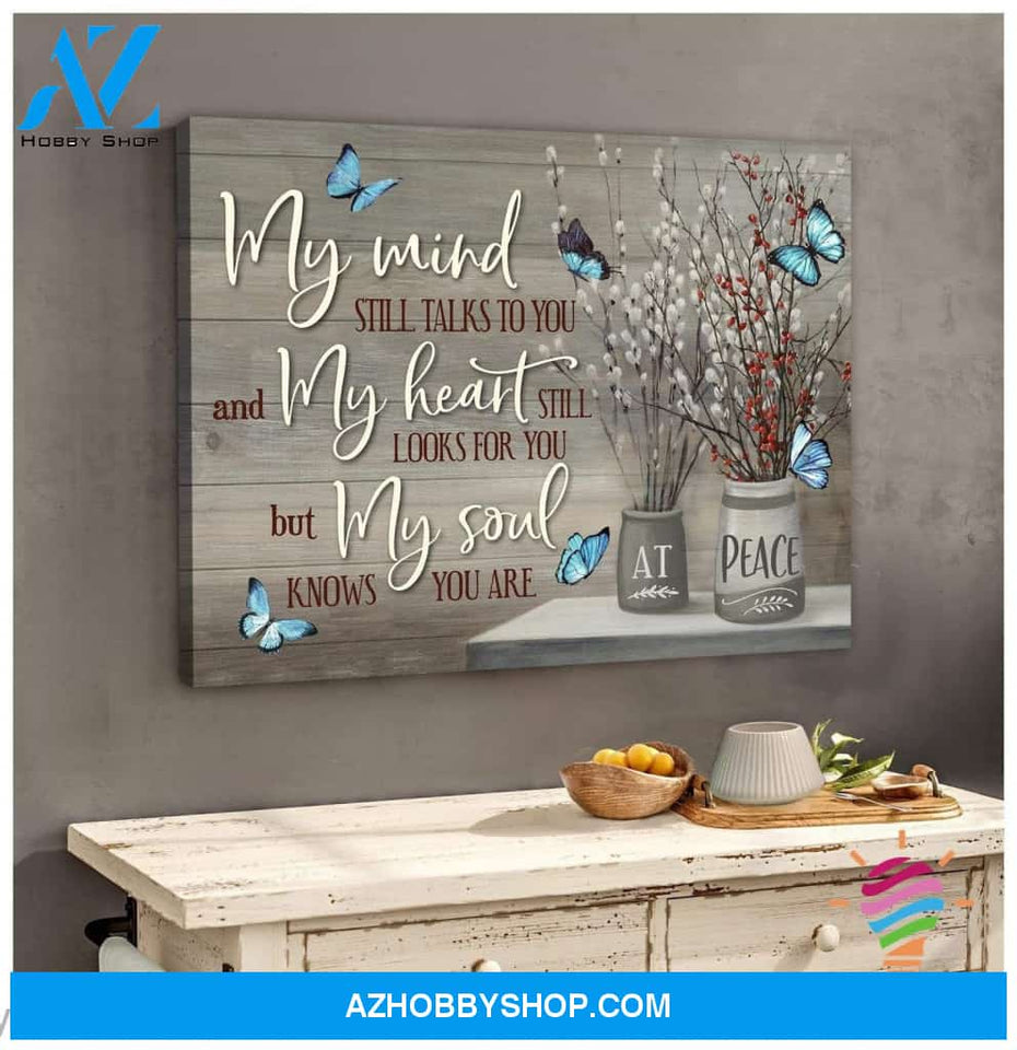 Gift For Butterfly Lover My Mind Butterfly Wall Art Canvas