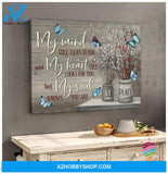 Gift For Butterfly Lover My Mind Butterfly Wall Art Canvas