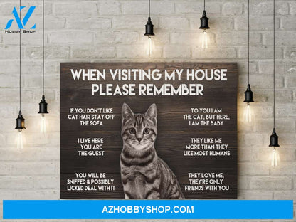Gift for cat lover - Custom cat photo - Personalized Canvas Canvas