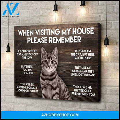 Gift for cat lover - Custom cat photo - Personalized Canvas Canvas