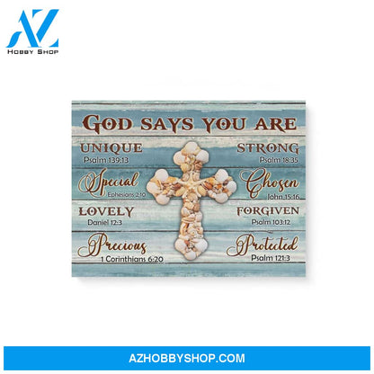 Gift For Christian God Says You Are Special Lovely Precious Strong Canvas