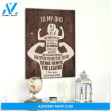Gift For Dad From Daughter The Legend Dad Canvas
