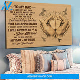 Gift For Dad Gift From Daughter To Dad Canvas