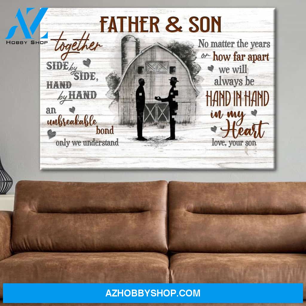 Gift For Dad From Son Country Life Barn Canvas