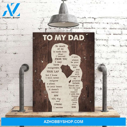 Gift For Dad From Son I Learned Canvas