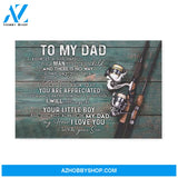 Gift For Dad From Son You Are Appreciated Fishing Canvas
