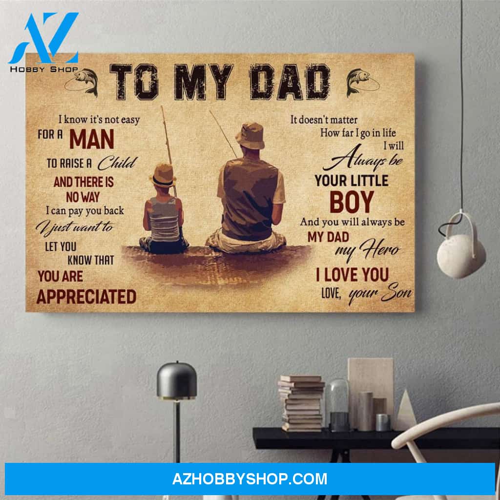 Gift For Dad You Are Appreciated Fishing Horizontal Canvas