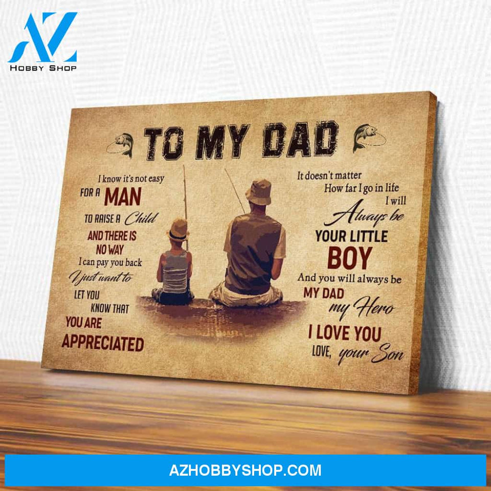 Gift For Dad You Are Appreciated Fishing Horizontal Canvas
