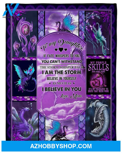 Gift For Daughter Blanket, If Fate Whispers To You Halloween Mom To Daughter