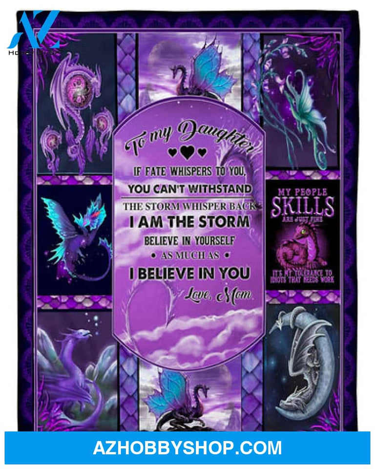 Gift For Daughter Blanket, If Fate Whispers To You Halloween Mom To Daughter