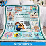 Gift For Daughter Blanket, Nurse To My Daughter Never Forget That You Are Braver Than You Believe - Love From Mom