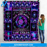 Gift For Daughter Blanket, Daughter Of The Sun And Moon Fleece Blanket