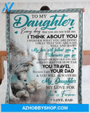 Gift For Daughter Blanket, To My Daughter A Letter From Dad My Love You Is Forever Fleece Blanket