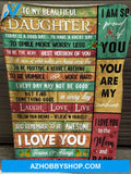Gift For Daughter Blanket, To My Beautiful Daughter I'm So Proud Of You - Love From Dad