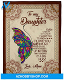 Gift For Daughter Blanket, To My Daughter I m So Proud Of You